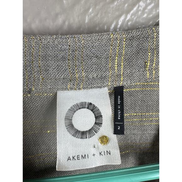 Akemi + Kin for Anthropologie Itzel Metallic Blouse Button Up Womens Size 2 - Picture 3 of 5